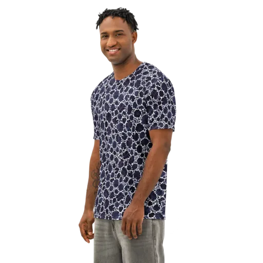 Indigo Bloomfield on a Men's Cotton Crew Neck T-Shirt