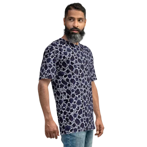 Indigo Bloomfield on a Men's Crew Neck T-Shirt
