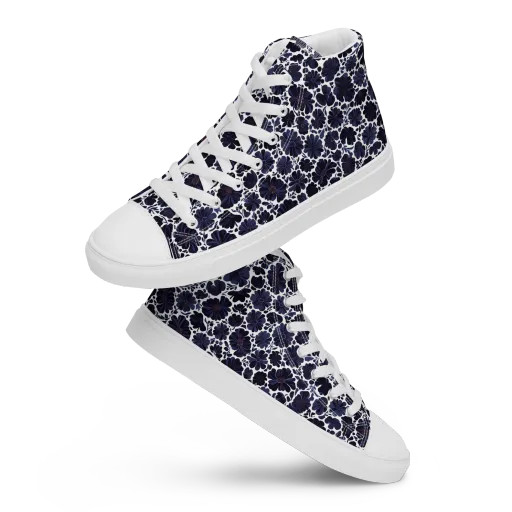 Indigo Bloomfield on a Men's High Top Canvas Shoes