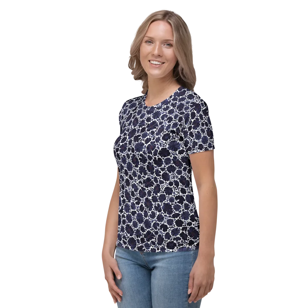 Indigo Bloomfield on Women's Crew Neck T-Shirt — Left