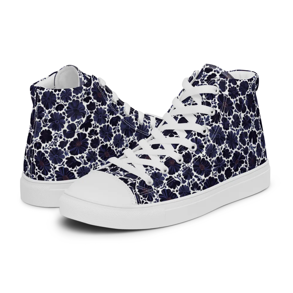 Indigo Bloomfield on Women's High Top Canvas Shoes — Left