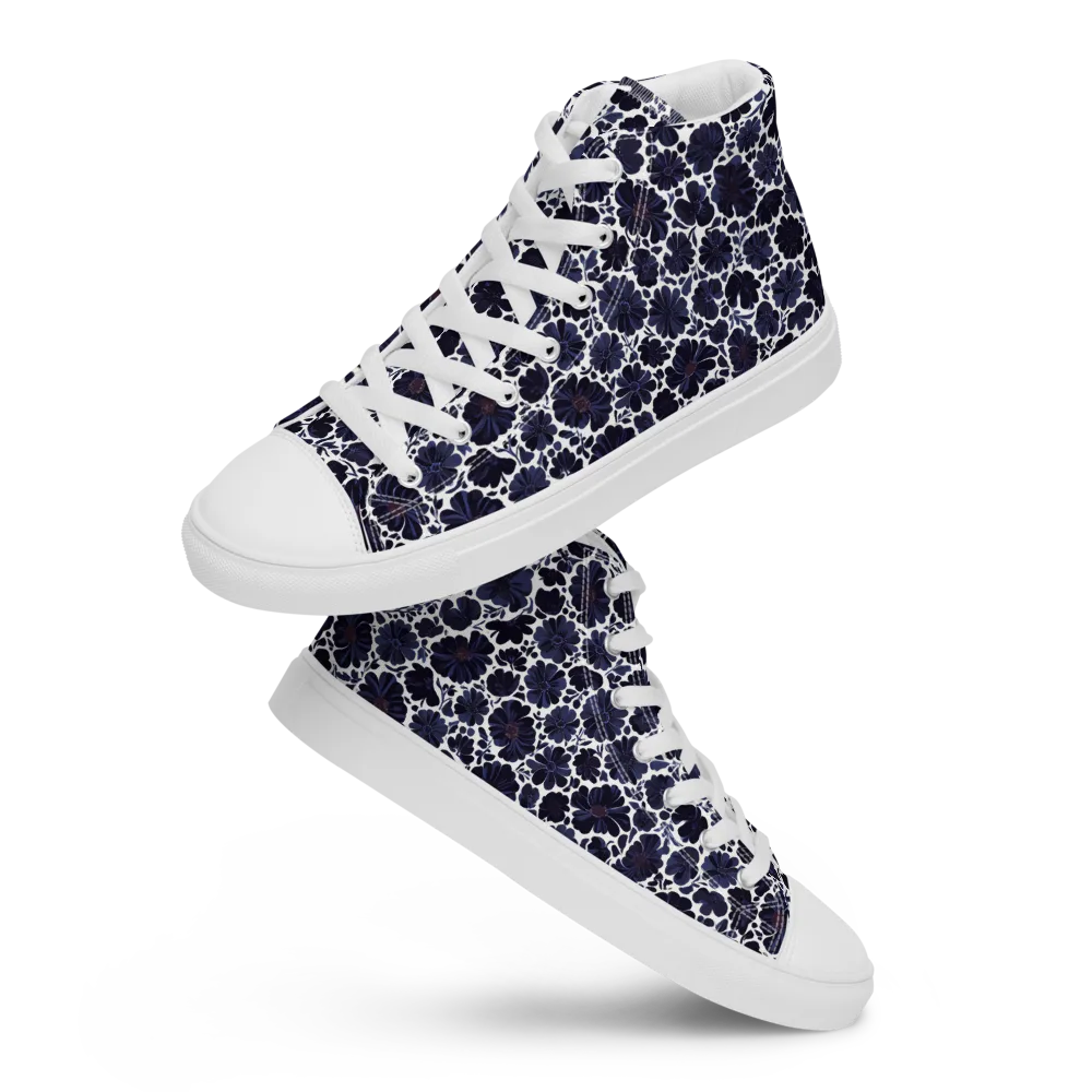 Indigo Bloomfield on Women's High Top Canvas Shoes — Front