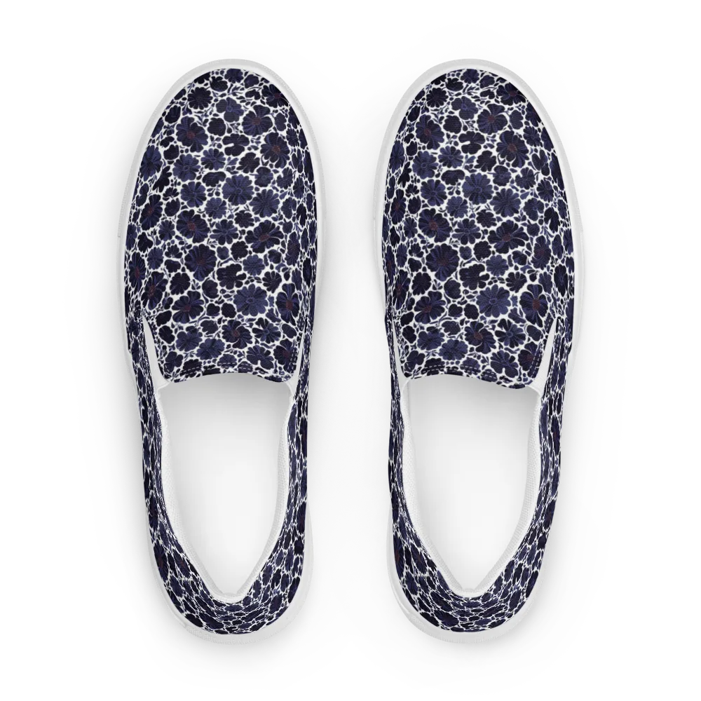 Indigo Bloomfield on Men's Slip-On Canvas Shoes — Front