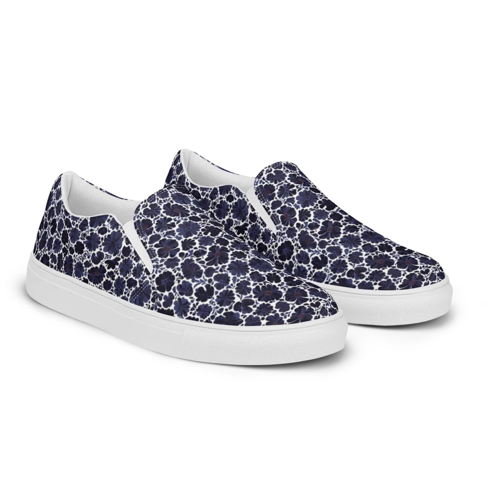 Indigo Bloomfield on Men's Slip-On Canvas Shoes — Right Front