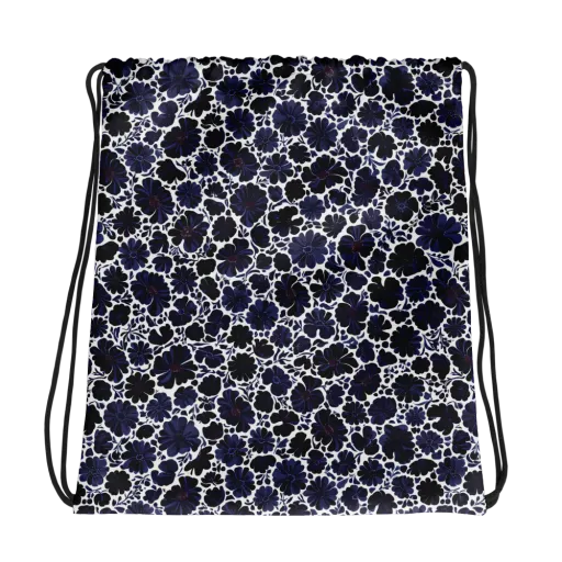 Indigo Bloomfield on a Drawstring Bag