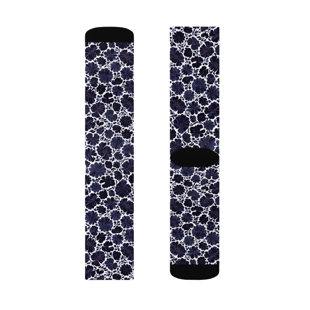 Indigo Bloomfield on Socks — Left Sock