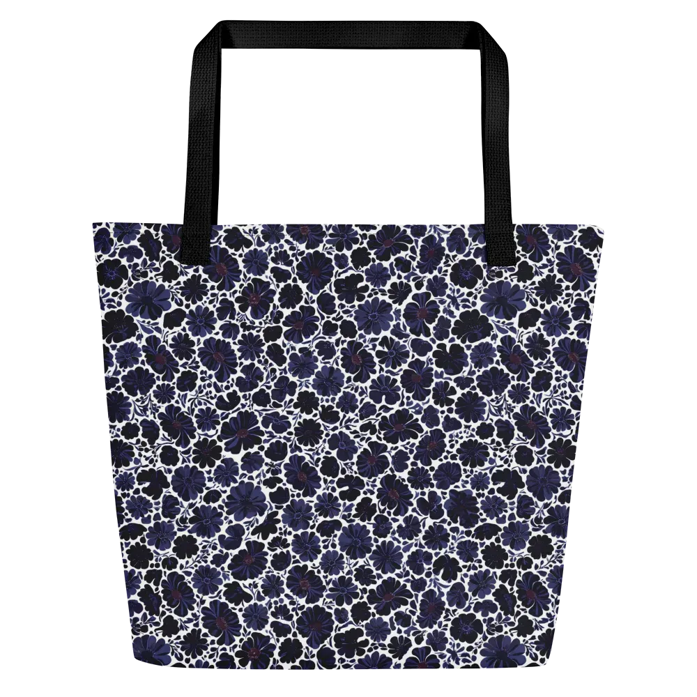Indigo Bloomfield on Large Tote Bag W/ Pocket — Front