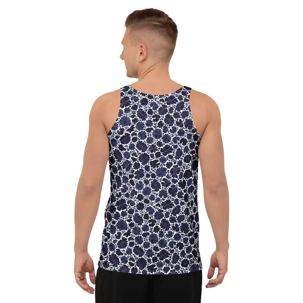 Indigo Bloomfield on Men's Tank Top — Back