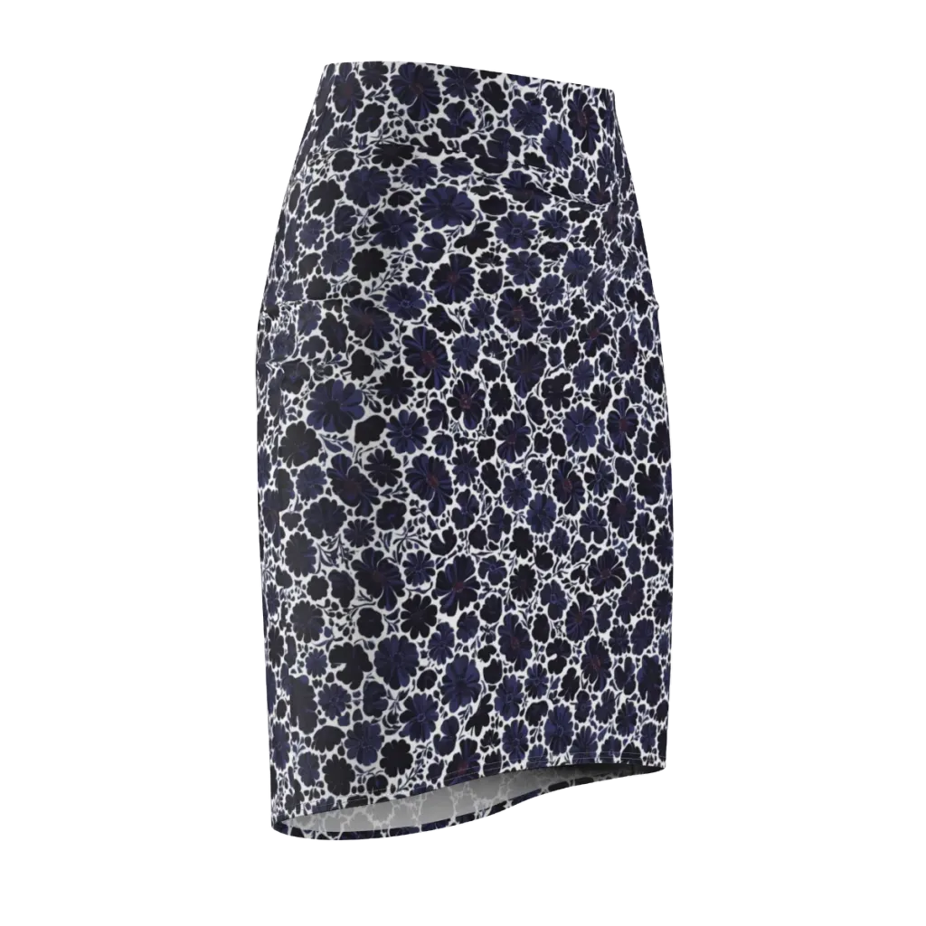Indigo Bloomfield on Pencil Skirt — Front Side