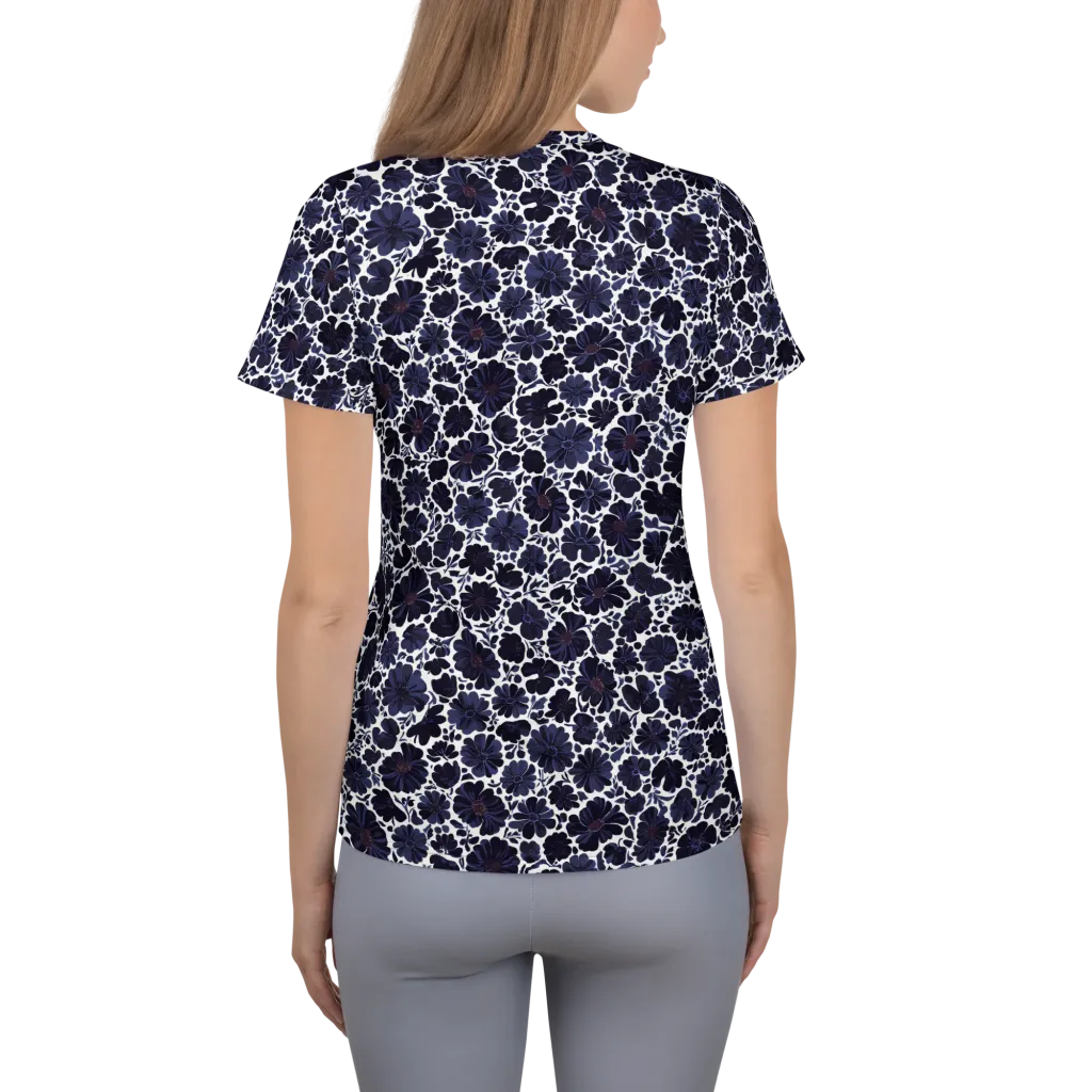 Indigo Bloomfield on Women's Athletic T-Shirt — Back
