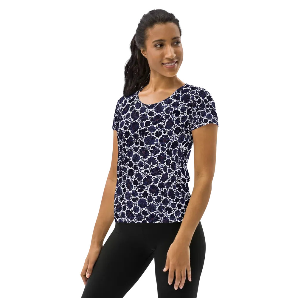 Indigo Bloomfield on Women's Athletic T-Shirt — Left