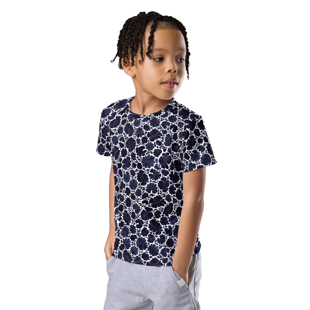 Indigo Bloomfield on Kids Crew Neck T-Shirt — Left Front