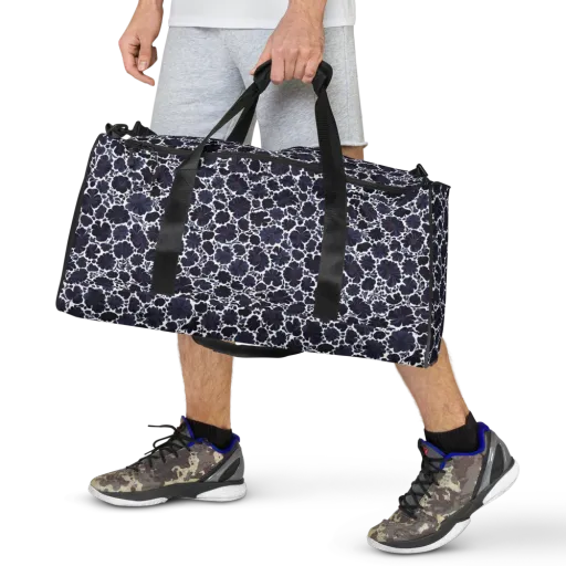 Indigo Bloomfield on a Duffle Bag
