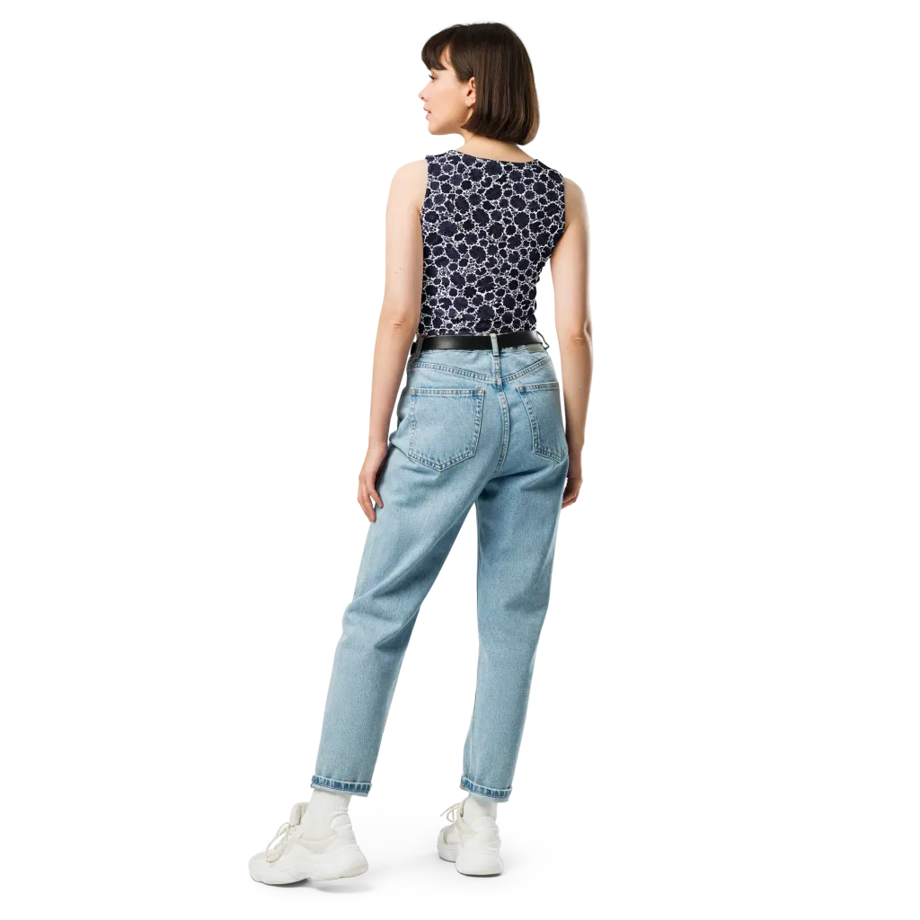Indigo Bloomfield on Crop Top — Back