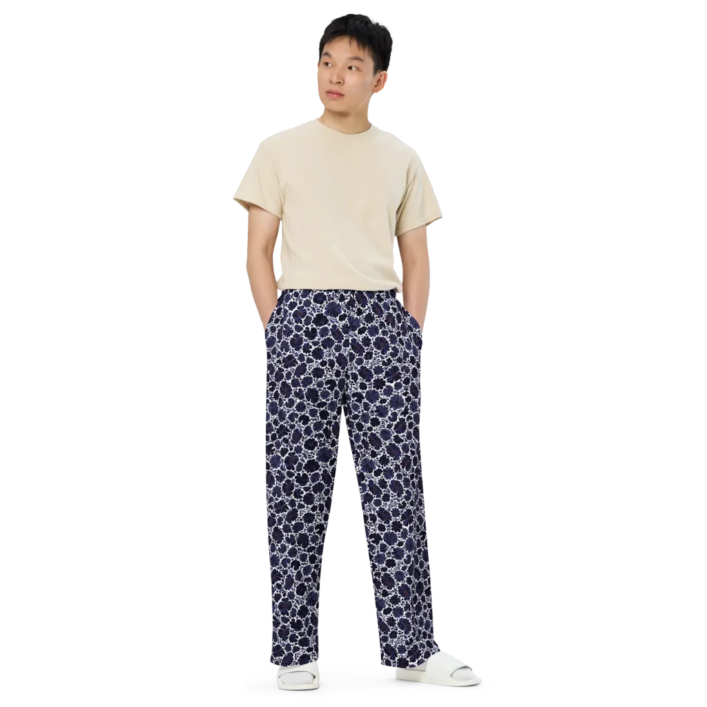 Indigo Bloomfield on Wide-Leg Pants — Front