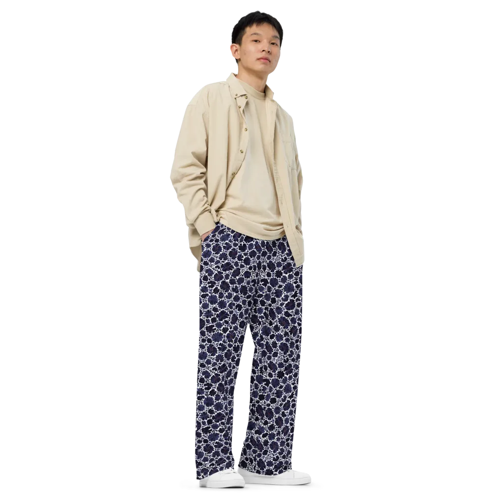 Indigo Bloomfield on Wide-Leg Pants — Right Front