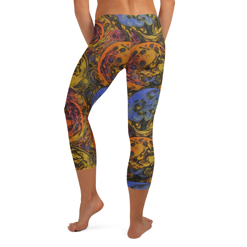 Molten Carnival on Capri Leggings — Back