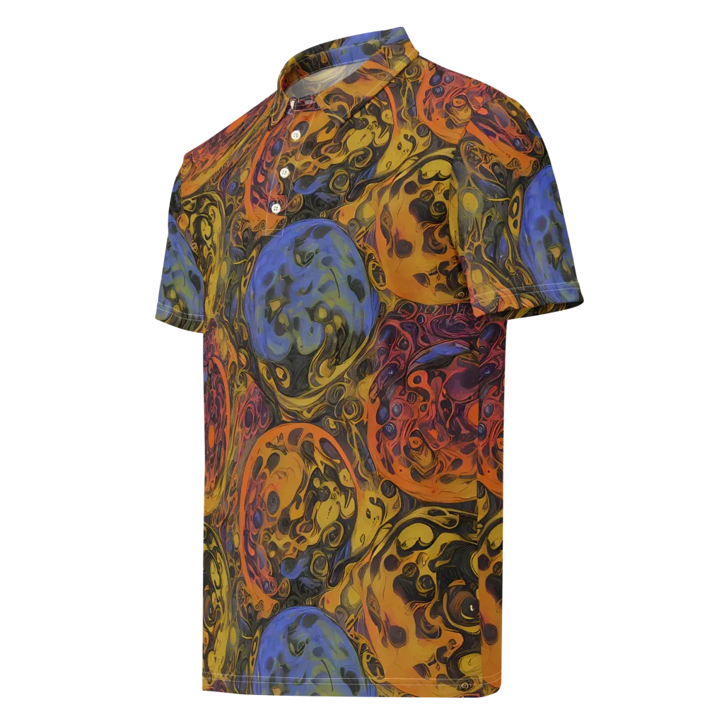 Molten Carnival on Men's Slim Fit Polo Shirt — Left Front