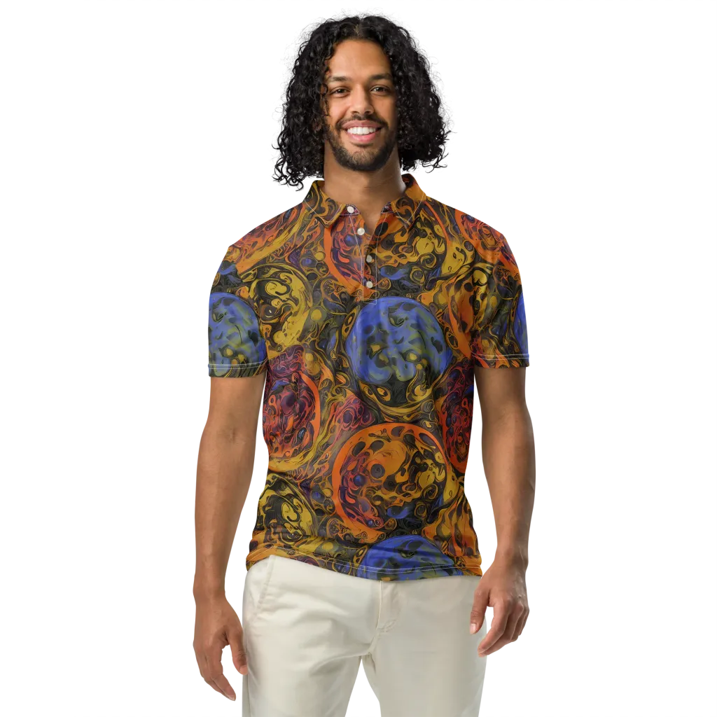 Molten Carnival on Men's Slim Fit Polo Shirt — Front