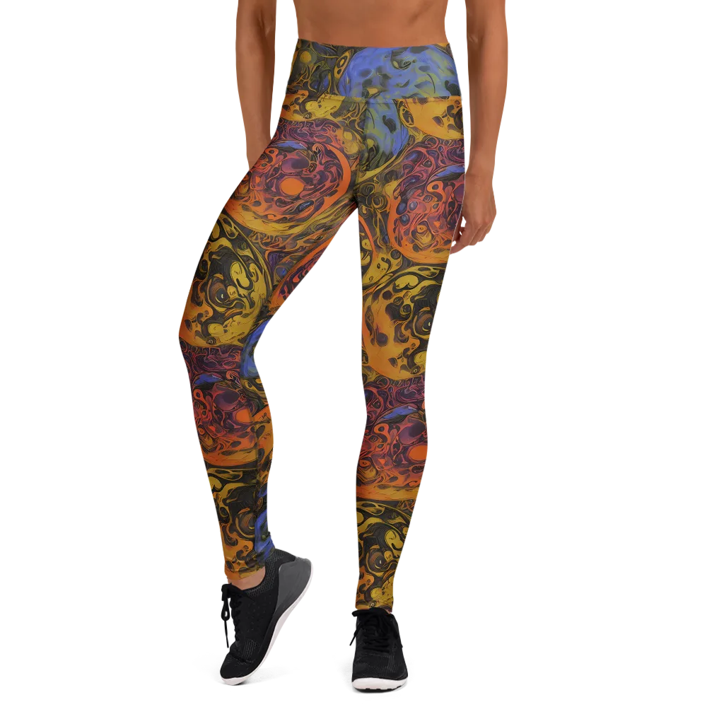 Molten Carnival on Yoga Leggings — Front