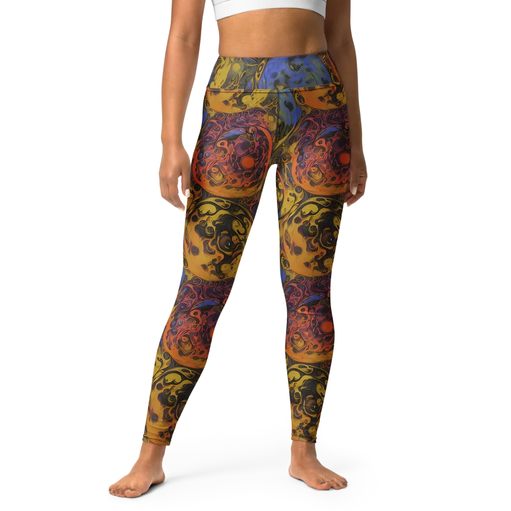 Molten Carnival on Yoga Leggings — Front