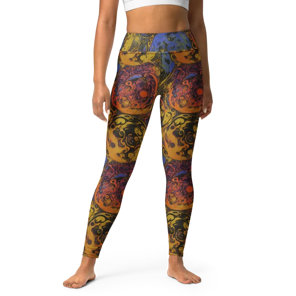 Molten Carnival on Yoga Leggings — Front