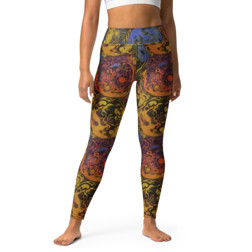 Molten Carnival on a Yoga Leggings