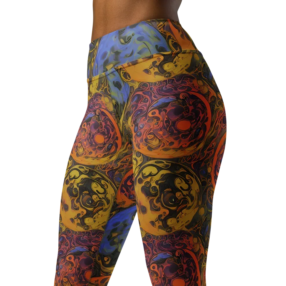 Molten Carnival on Yoga Leggings — Left Front