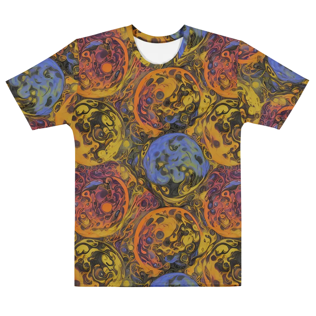 Molten Carnival on Men's Cotton Crew Neck T-Shirt — Front