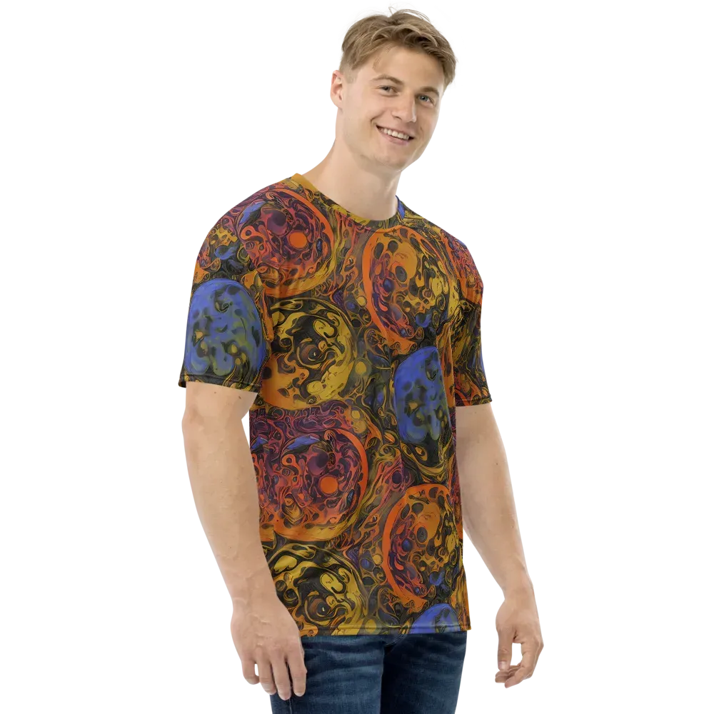 Molten Carnival on Men's Crew Neck T-Shirt — Right
