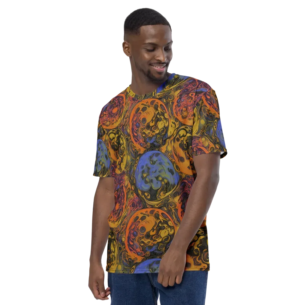 Molten Carnival on Men's Crew Neck T-Shirt — Left
