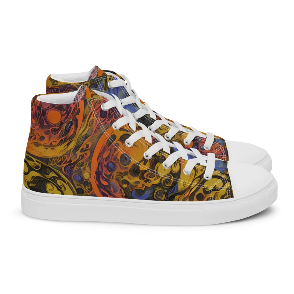 Molten Carnival on Women's High Top Canvas Shoes — Right