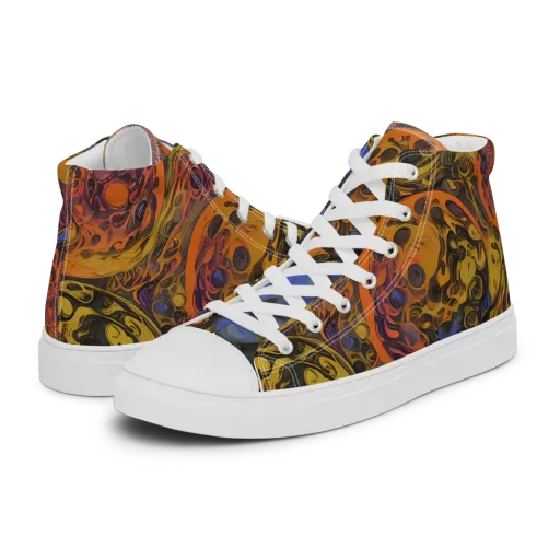 Molten Carnival on a Women's High Top Canvas Shoes