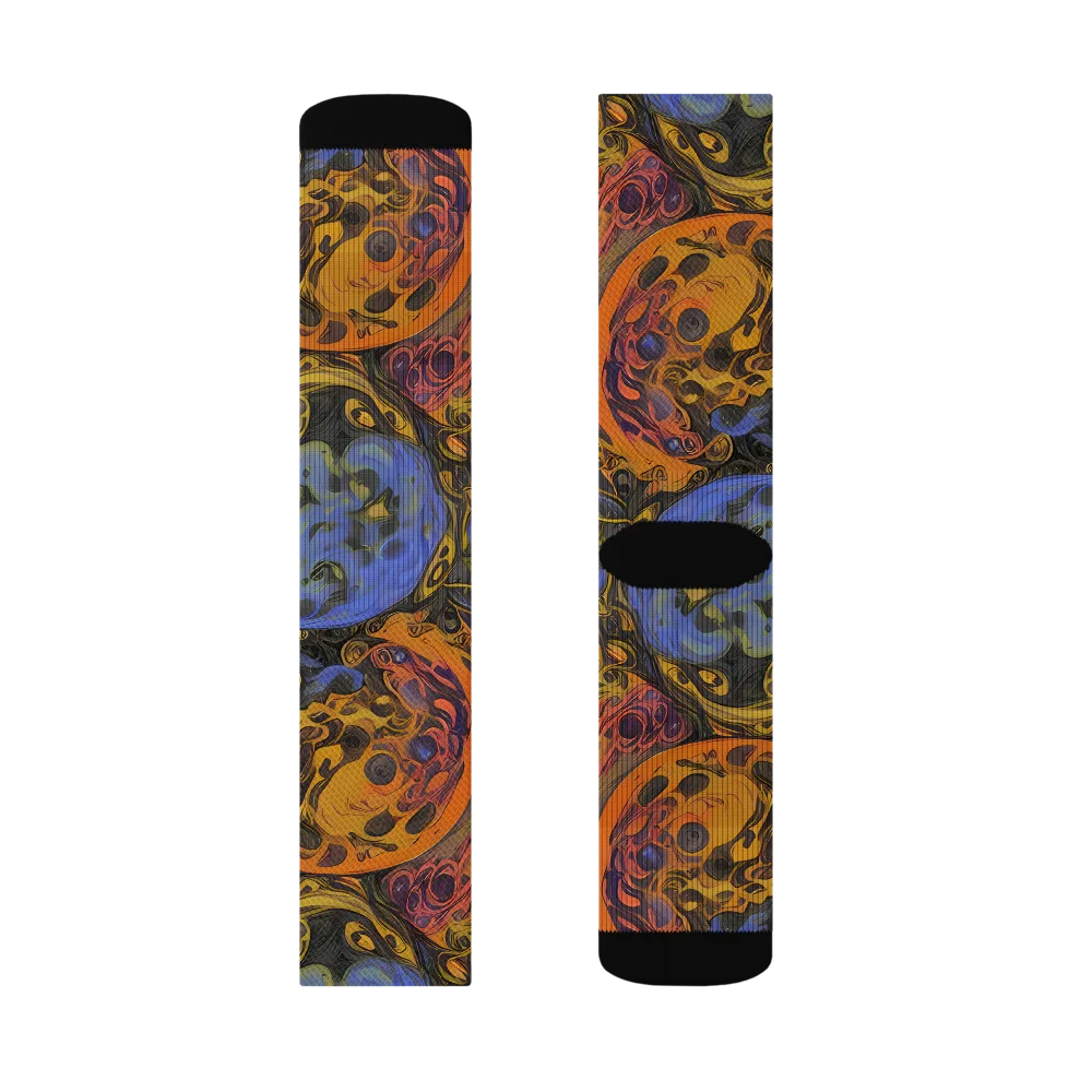 Molten Carnival on Socks — Right Sock