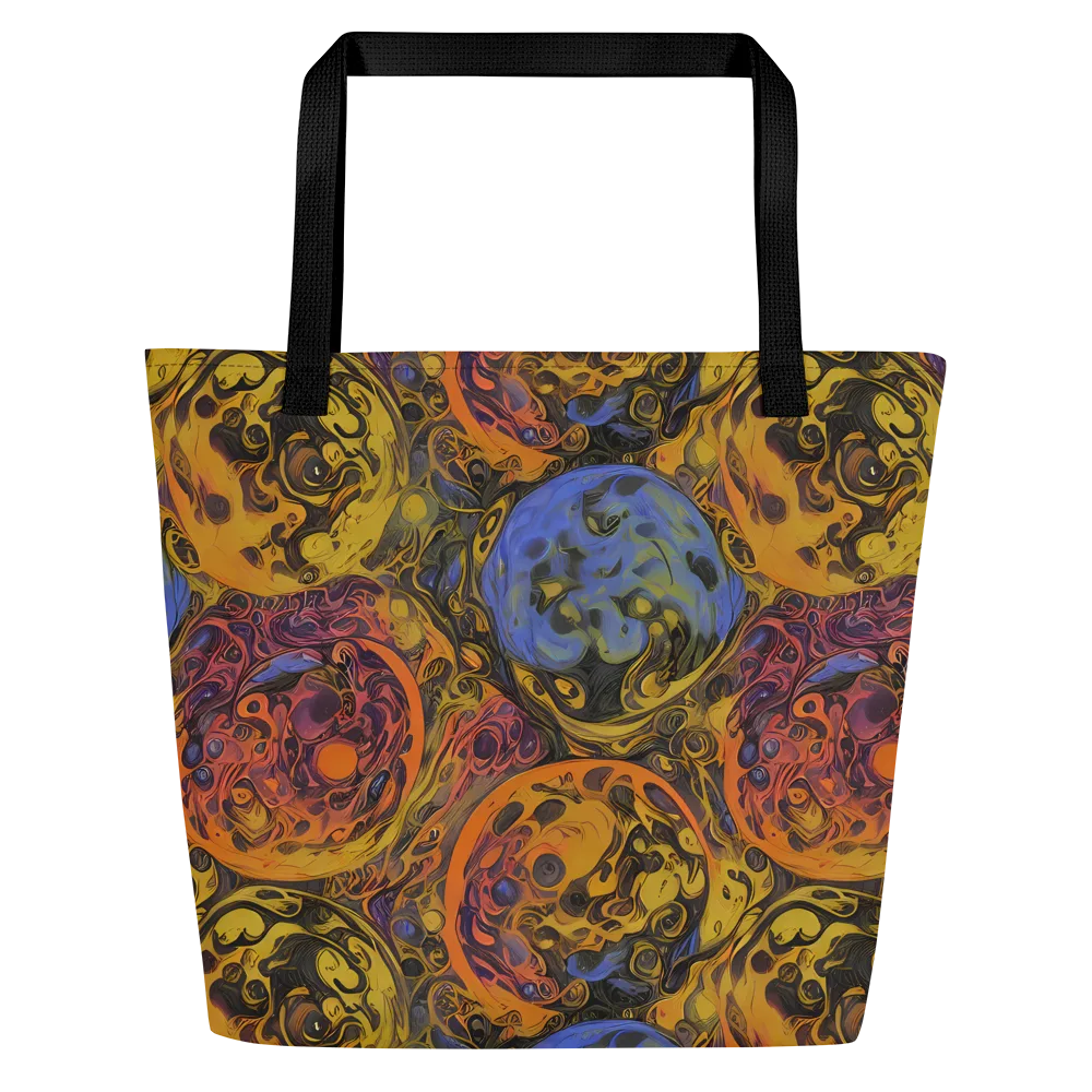 Molten Carnival on Large Tote Bag W/ Pocket — Front