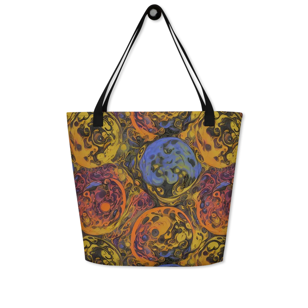 Molten Carnival on Large Tote Bag W/ Pocket — Front