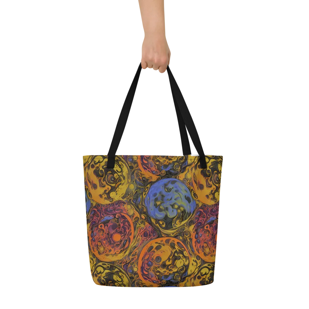 Molten Carnival on Large Tote Bag W/ Pocket — Front