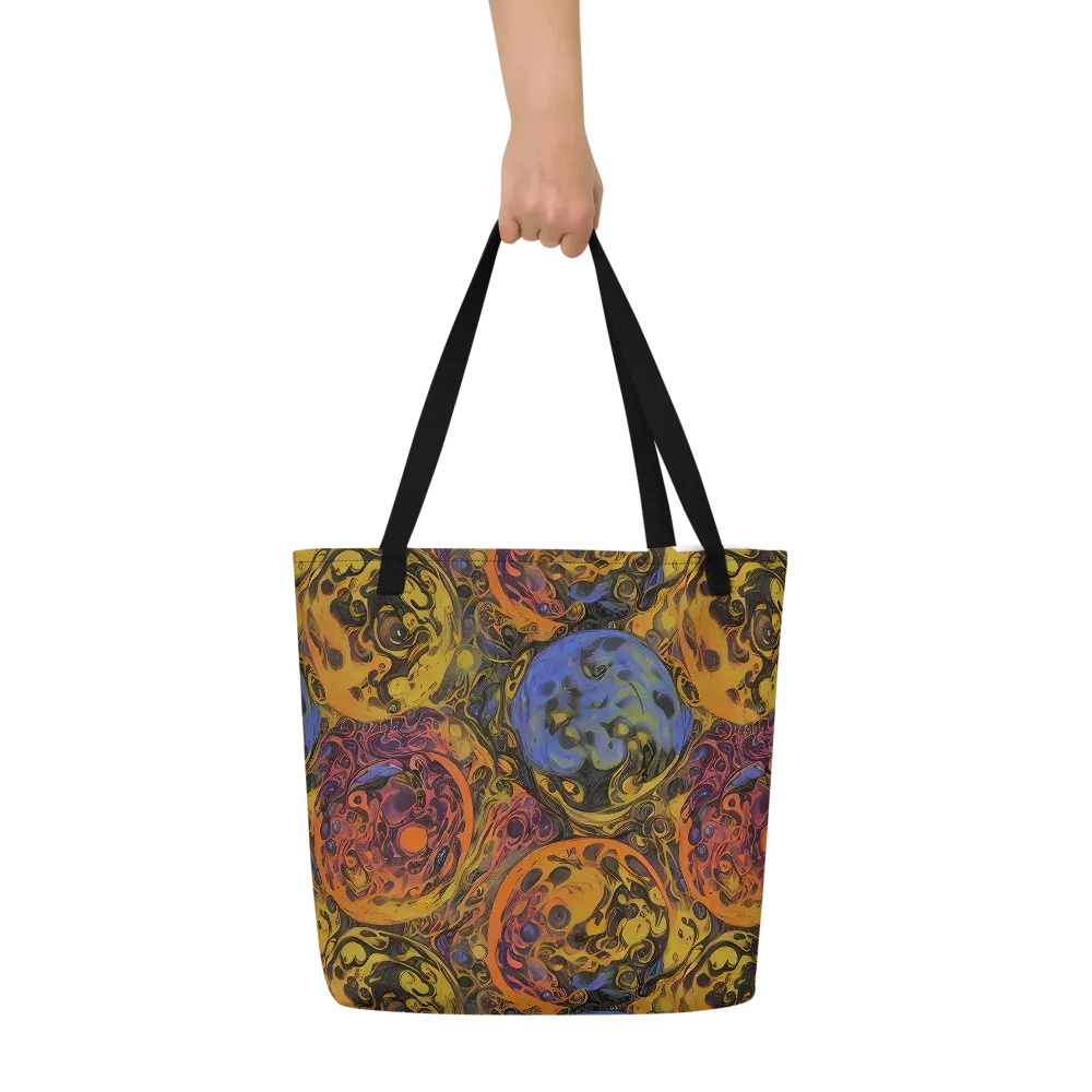 Molten Carnival on Large Tote Bag W/ Pocket — Front
