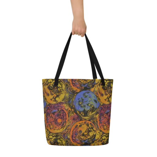 Molten Carnival on a Large Tote Bag W/ Pocket