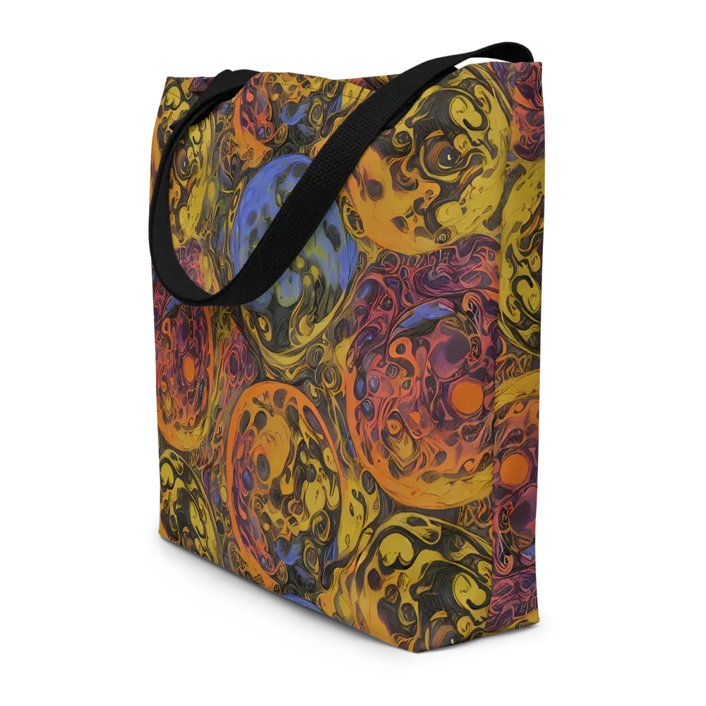 Molten Carnival on Large Tote Bag W/ Pocket — Front