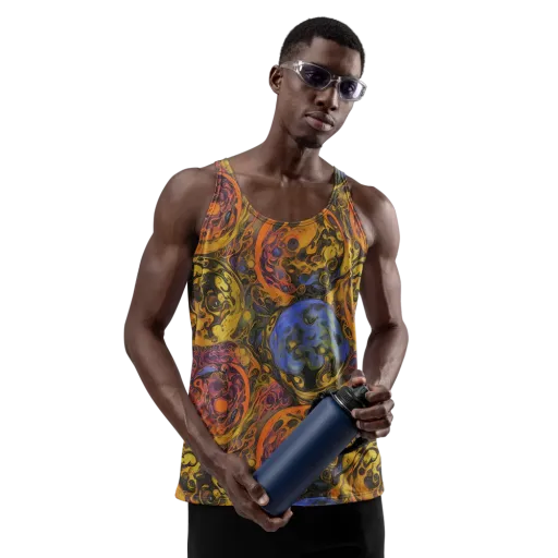Molten Carnival on a Men's Tank Top