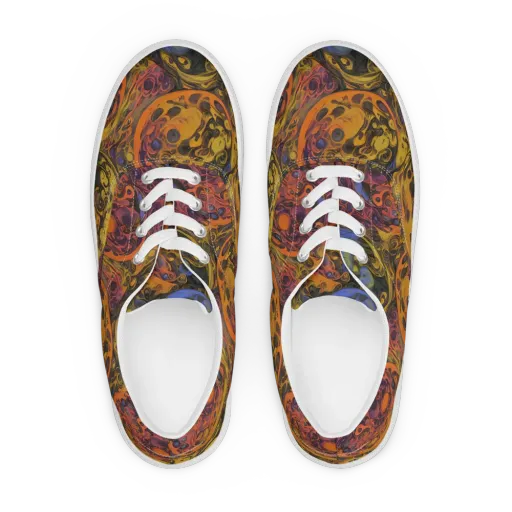 Molten Carnival on a Men's Lace-Up Canvas Shoes