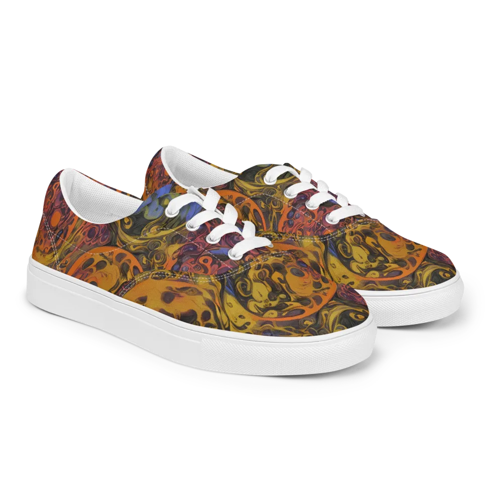Molten Carnival on Men's Lace-Up Canvas Shoes — Right Front