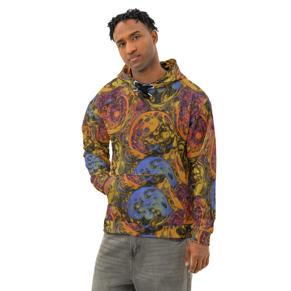 Molten Carnival on Cotton Hoodie — Left Front