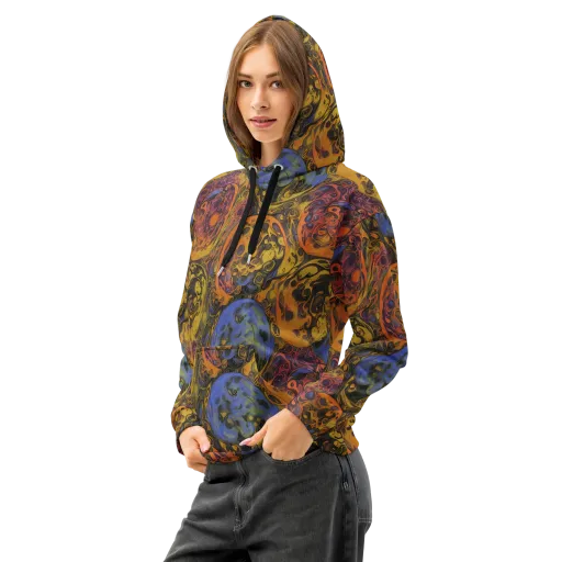 Molten Carnival on a Cotton Hoodie