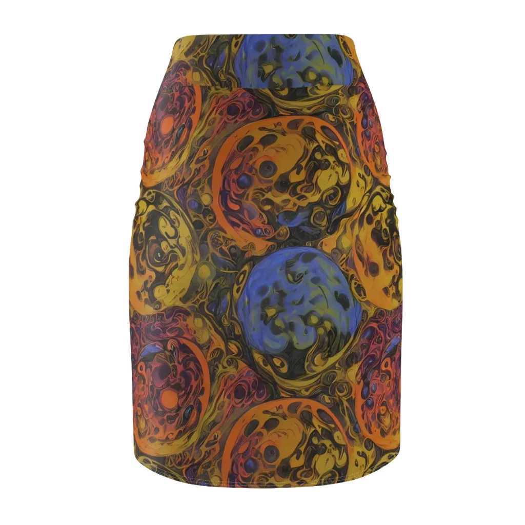 Molten Carnival on Pencil Skirt — Back