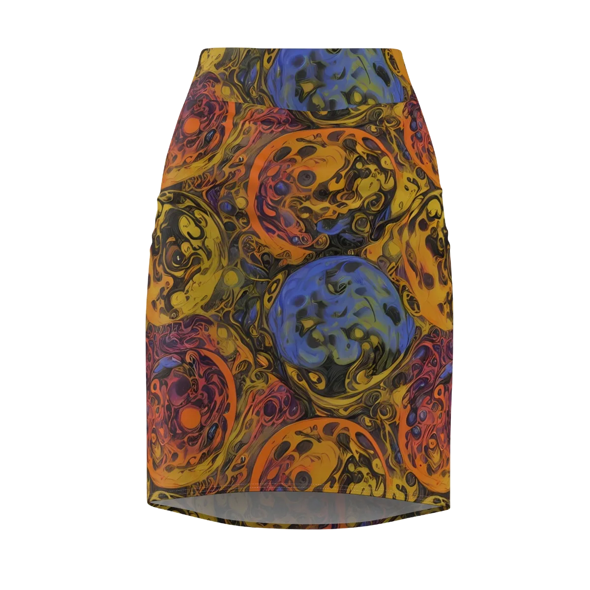 Molten Carnival on Pencil Skirt — Front
