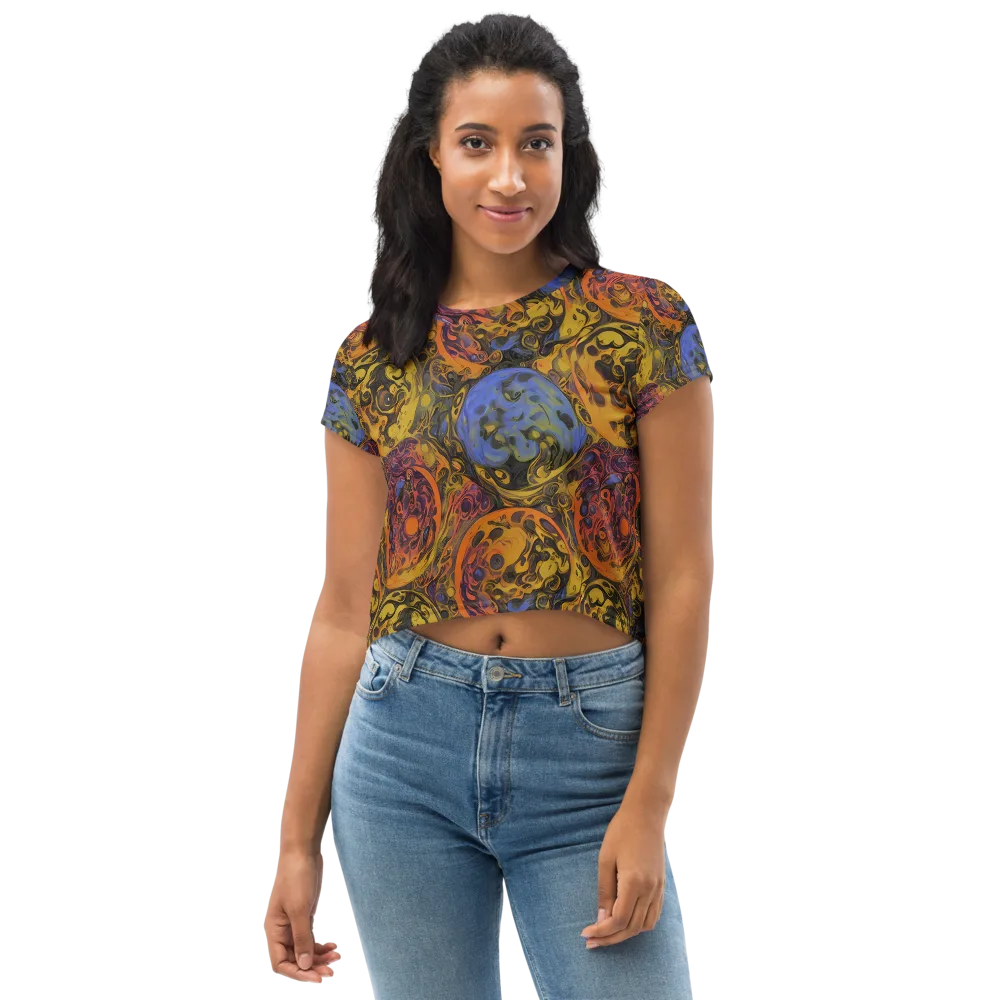 Molten Carnival on Crop Tee — Front