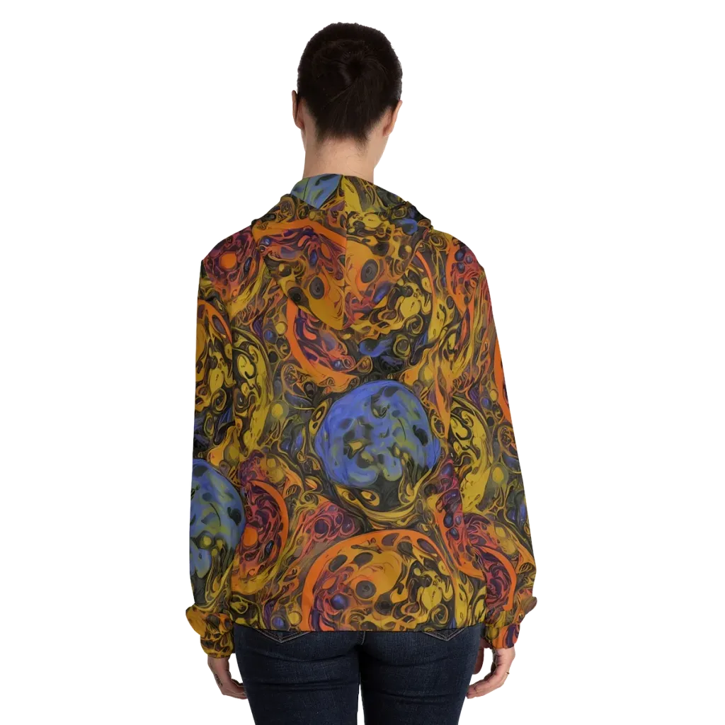 Molten Carnival on Women's Full-Zip Hoodie — Back On Person