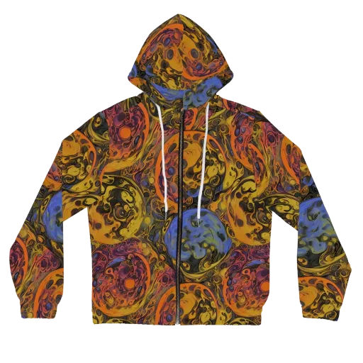 Molten Carnival on a Women's Full-Zip Hoodie